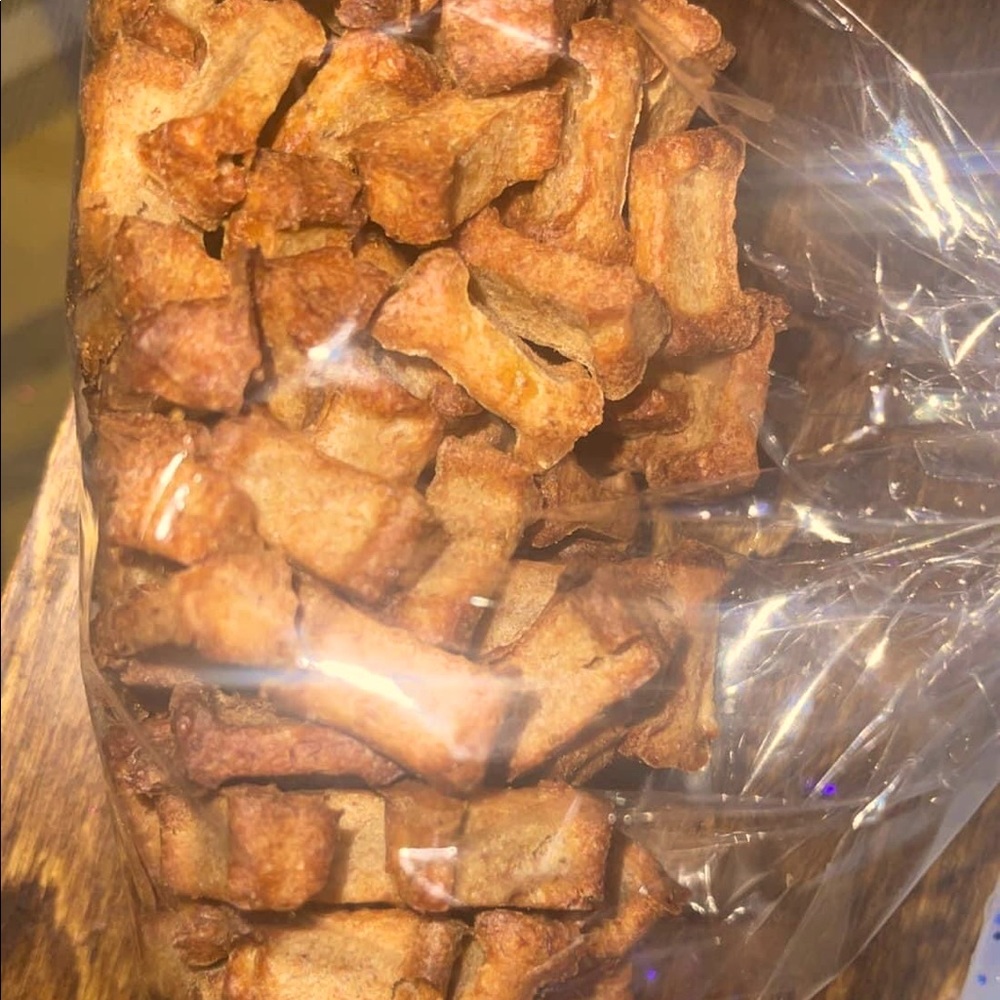 Mini peanut butter dog treats